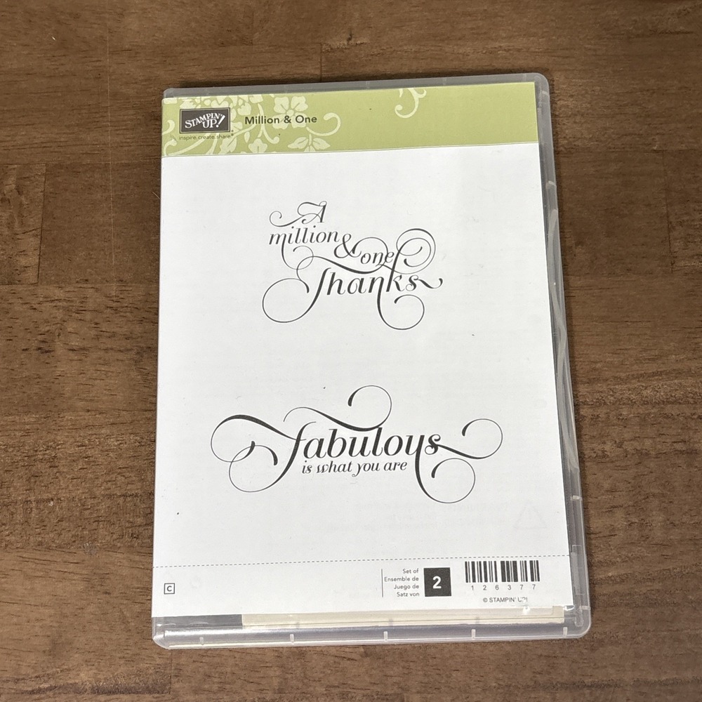 Stampin' Up! Million & One Stamp Set #126377 Script Phrase